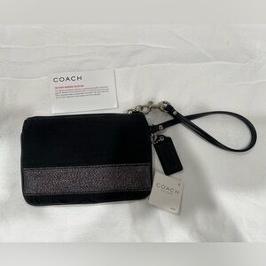 Coach Black and Metalic Wristlet